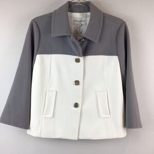NWT Banana Republic Factory Gray & Ivory Blazer | Medium